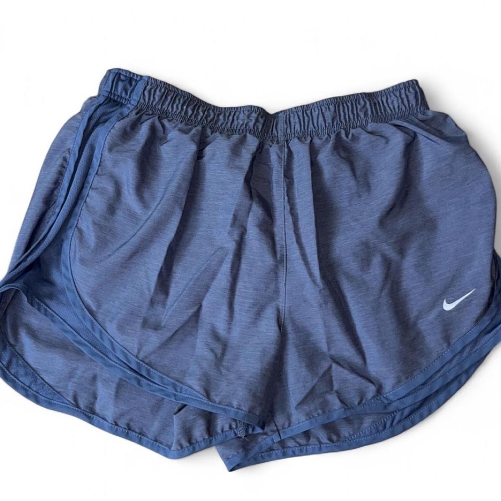 Blue Nike Dri-Fit running shorts
